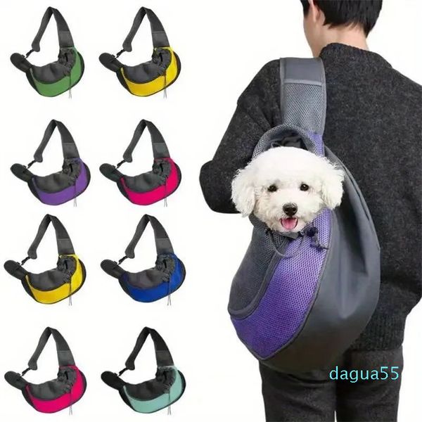 1pc pet filhote de cachorro portador viagem ao ar livre cão bolsa ombro estilingue portador conforto estilingue bolsa