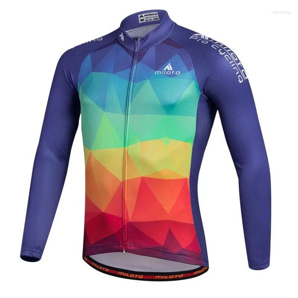 Giacche da corsa Magni d'autunno da corsa Maglie ciclistica MTB Bike Bicycle Shirt Abbigliamento