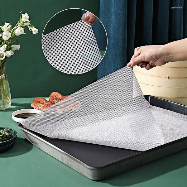 Tapetes de mesa Pães cozidos no vapor Mantou Steamer Pano antiaderente Caixa quadrada Tapete de silicone de qualidade alimentar para bandeja