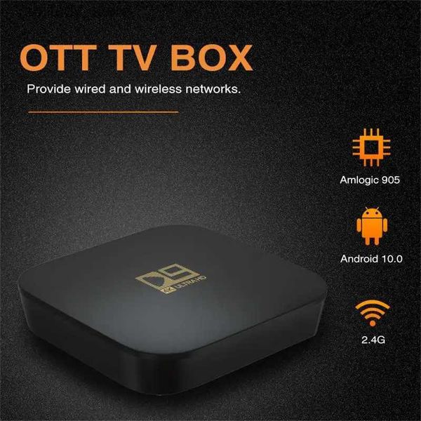 Set Top Box TV Box 4K Ultra HD Android 10.0 5G WIFI 905 Core HDR 8 GB Ricevitore TV video Lettore multimediale video intelligente 2.4G Home Theater TV Q240330