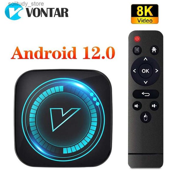 Set Top Box VONTAR TV box Android 12 AllWinner H618 quad core Cortex A53 suporta vídeo 8K 4K BT Wifi Google voice media player set-top box Q240330