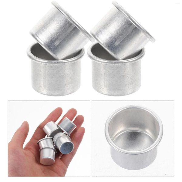 Titulares de vela 50 PCs Christmas Metal Cup Candles Bulk Stick Aluminium Candlestick Candelabra para