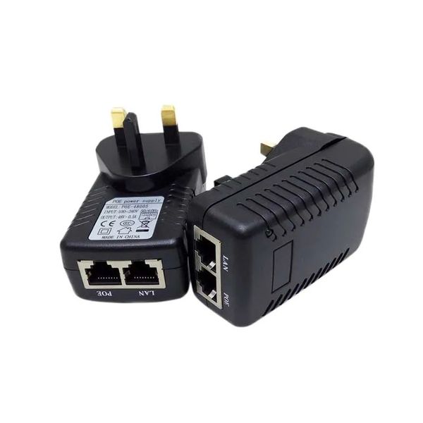 CCTV DC24V 1A 24 Watt Duvar Fişi POE Enjektör Ethernet Adaptör IP Kamera POE Telefon Güç Kaynağı UK AU Plug2. POE telefon gücü için