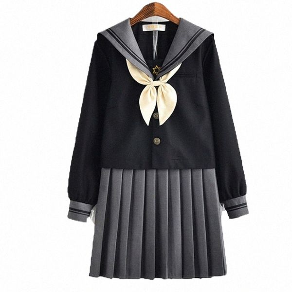 Uniforme scolastica giapponese JK Uniform Girl S-XXL JK Stile college giapponese Vestito da marinaio Costume da donna Camicia sexy Gonna a pieghe a1YI #