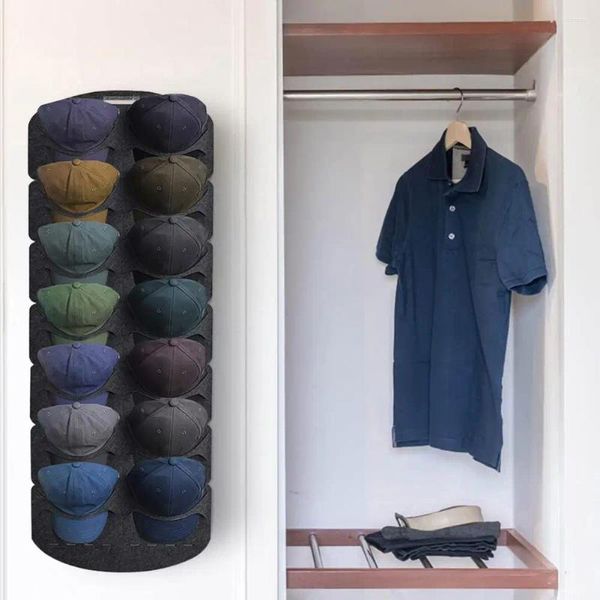 Scatole portaoggetti Borsa portatile per cappelli Organizzatore per cappelli Portaoggetti per cappelli da baseball Capacità Borsa antiscivolo dietro la porta o il muro