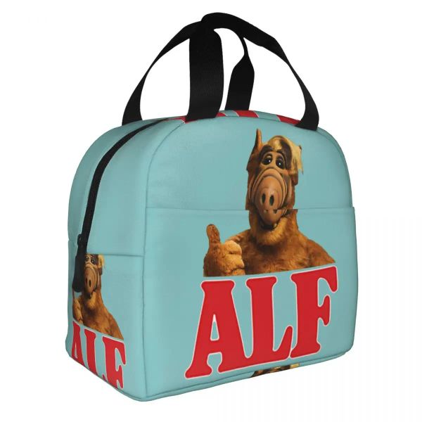 Monofilamento Line Lines Alf Thumbs Up Borsa per il pranzo Raffreddatore termico Insated Alien Life Form Box per donne Bambini Scuola Lavoro Picnic Cibo Dhz0D