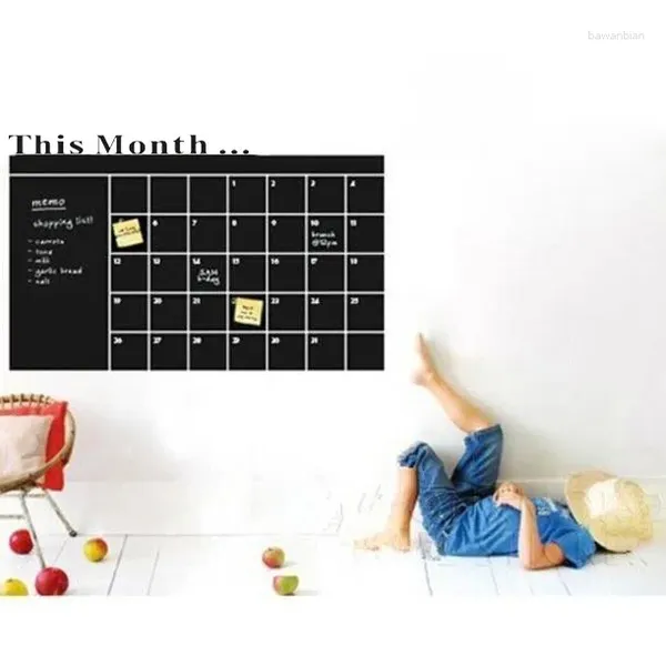 Wallpapers Board Plano Calendário Mês Cronograma MEMO Adesivo 60X92 Parede Blackboard Home Decor