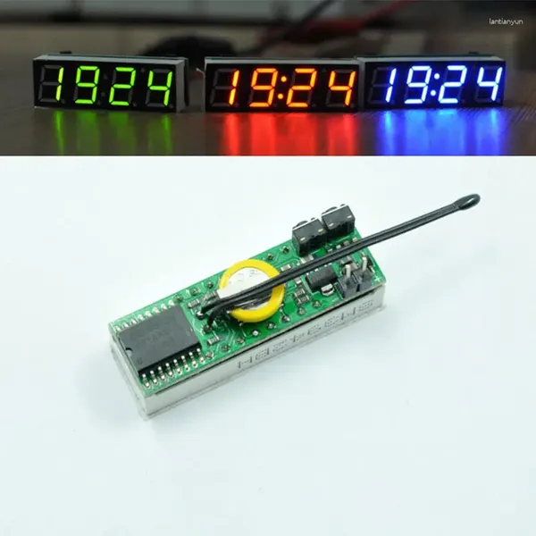 Tischuhren Mini Auto Digitaluhr Voltmeter 3 in 1 LED-Anzeige Timer Innenelektronik Zubehör