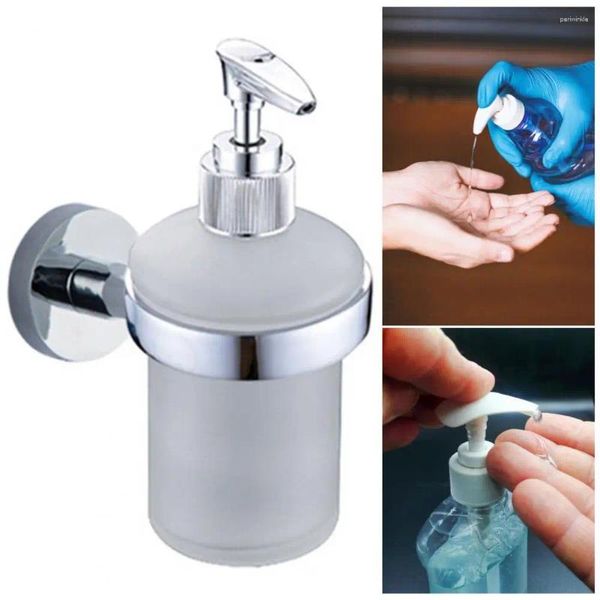 Dispenser di sapone liquido per decorazioni per la casa Pompa in acciaio inossidabile 304 a prova di ruggine con montaggio a parete con elegante corpo per lozione opaca per 200 ml