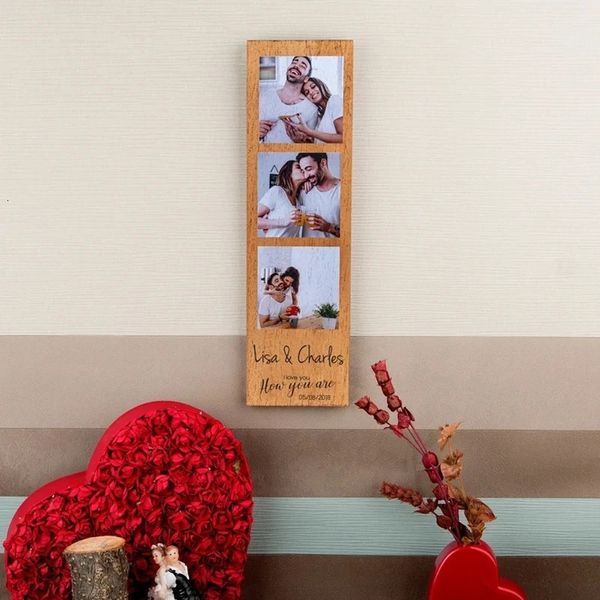 Decorazioni per la casa in legno stampato Po personalizzate Decorazioni per pareti in legno Po Regalo ideale per coppie Famiglie Amici Anniversario di matrimonio 240325