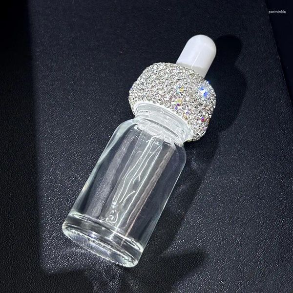 Bottiglie di stoccaggio 12 pz 5/10 ml Contagocce di Alta Qualità Luce di Lusso Diamante Bottiglia di Profumo di Vetro Vuota Olio Essenziale Portatile Delicato