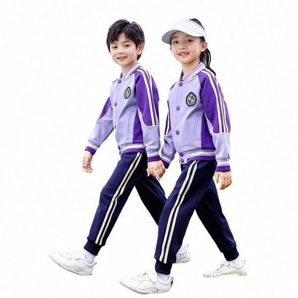 Frühlings-Herbst-Kinderkleidung, Sportbekleidung, Schuluniformen, Schul-Trainingsanzüge für Jungen und Mädchen, Kinder-Kindergarten-Uniform-Set.l435#