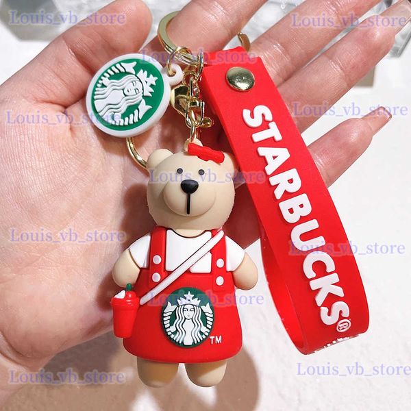 Schlüsselanhänger Lanyards Mode kreative handgemachte Harz Kaffee Milch Teetasse Schlüsselanhänger für koreanische minimalistische Frauen Geschenk Schlüsselanhänger Schmuck Großhandel T240330