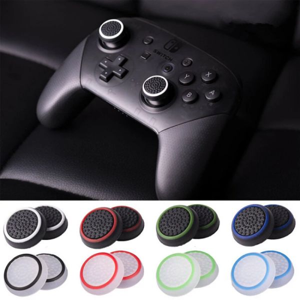 1Pair Thumb Grip Caps per PS4/PS3 Minteri di silicone non slip Impinga i cappucci di joystick per Xbox 360 Wii U Game Controller di gioco