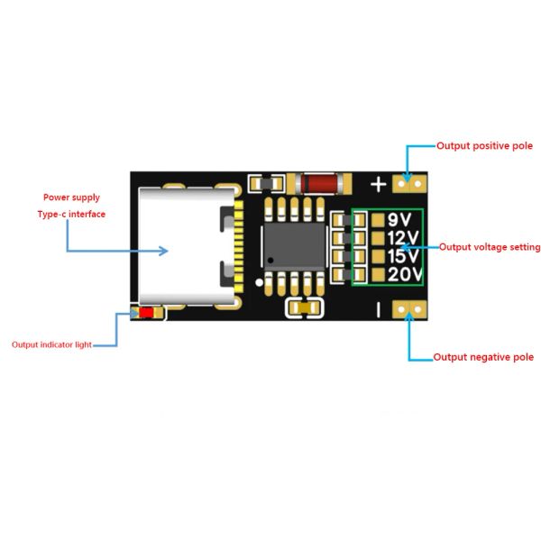 1-10pcs PD/QC/AFC Tip-C Dışarı Kurulu USB Boost Modülü PPS/QC4 + FCP AFC Tip-C Tetikleyici Dedektörü Dedektörü Gücü Hızlı Şarj