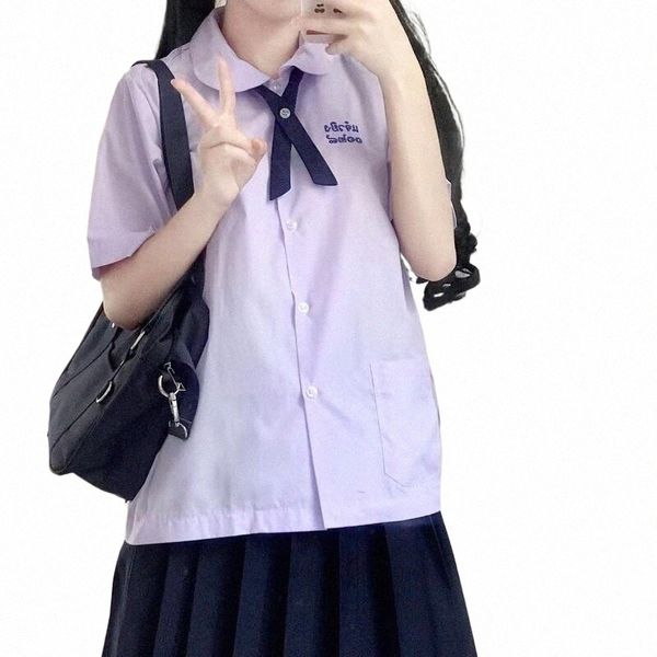 Tayland Okulu Üniforma Yaz Kısa kollu kadın Tayland Drama Kız Nanno Plealed Etek JK üniforma Cos Giyim Öğrenci M3S0#
