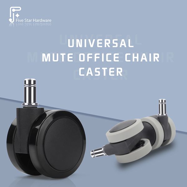 Ruote sedia da ufficio universali M11 50/60 mm indossabile PU TPU Caster girevole rotazione a rulli muti mobili hardware