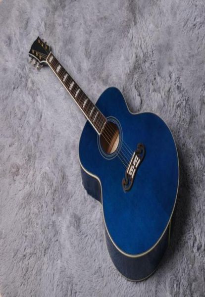 Wald Gitarre 43 Zoll J200 Barrel abgerundete himmelblaue Farbe Gitarre1974218