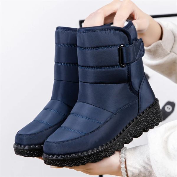 Stiefel Schneestiefel Frauen Plattform neue Damenschuhe wasserdichte Stiefel Frau Chunky Knöchel Stiefel Punk Halten Sie warme Winterschuhe Botas mujer