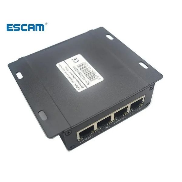 4-портовый удлинитель/повторитель PoE IEEE802.3at 25,5 Вт для IP-камеры. Увеличьте расстояние передачи до 120 м с помощью портов LAN 10/100 м.