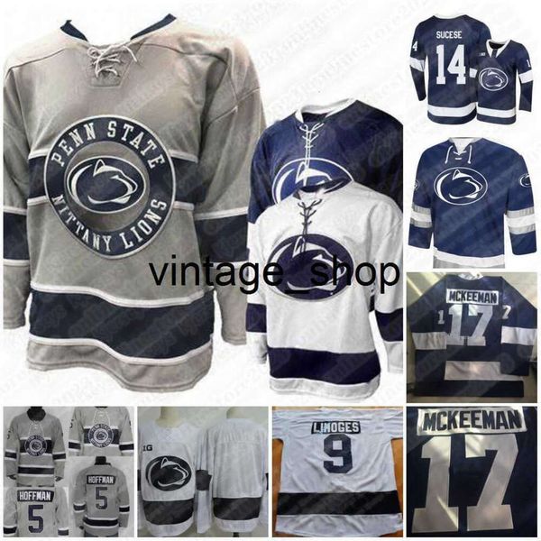 24S vin Penn State Nittany Lions Hockey-Trikot Brandon Biro Liam Folkes Denis Smirnov Peyton Jones Nate Sucese Evan Barratt Kevin Wall Alex