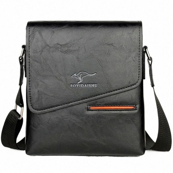 Estate di marca di lusso Kangaroo Menger Borse da uomo in pelle Borsa a tracolla casual per uomo Borsa a tracolla Busin Borsa piccola maschile 71w0 #