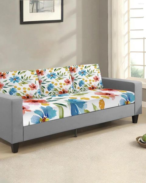 Coprisedia Motivi floreali e vegetali acquerelli Cuscino per divano Coprisedile per soggiorno Copridivano elasticizzato Fodera per mobili