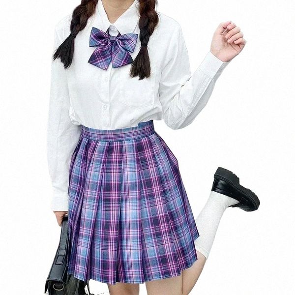 Schule Taille Plissee Mädchen Japanische Sexy Schulmädchen Koreanische Cosplay Uniform Hülse Volle Hohe Outfit LG Set Seifuku Für p0VV #