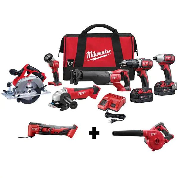 Altri strumenti Imballaggio Kit di strumenti combinati cordless agli ioni di litio M18 18V Set 2 Batteria Mti-Tool Blower Drop Delivery Home Garden Otq9B