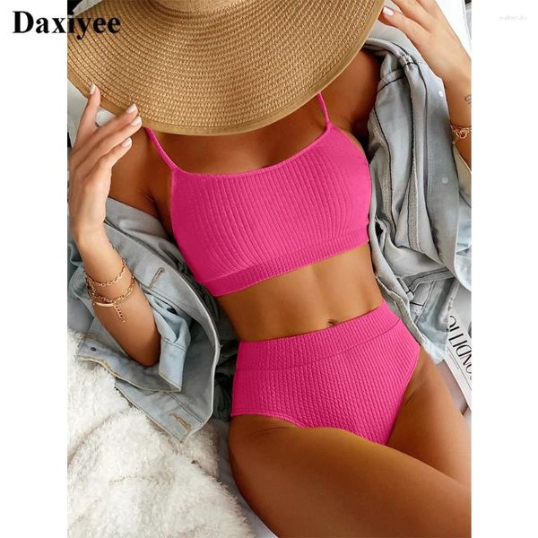 Hochwertige Frauen -Designer -Skleidung sexy Bikinis 2024 New Fashion Womens Bikinis HIGH TAPS UP Women Textur Badeanzug Badeanzug Frau Biquini Sommer Beac