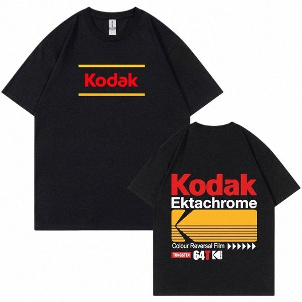 Sommer Kodak Cott T-Shirts Damen, Damen Casual Tops Print, schlichtes Design Kurzarm T-Shirts, Damenkleidung Plus Size d6Lc #