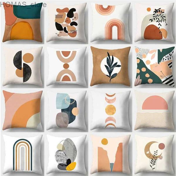 Pintura de travesseiro Pintura de estilo quadrado Caso parental-filho Presente Kids Gift Sofá Cushion Cushion