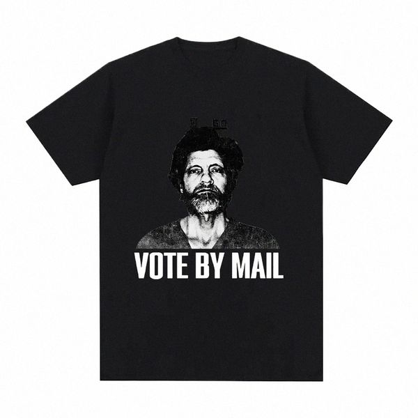 Posta tarafından oy kullanma Ted Kaczynski T Shirt Fi Erkekler Harajuku Grafik Tshirt Unisex Erkekler Artı Beden Kadınlar Pamuk Tee Gömlek B1or#