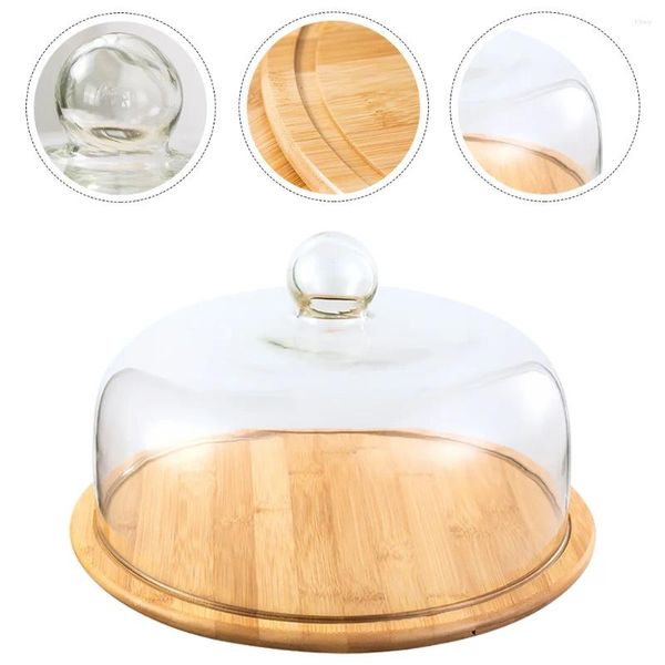 Piatti Display torta vassoio piastra per piastra portaintena rotonda portainteri di alimentazione in vetro