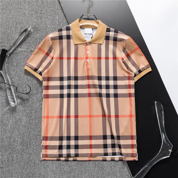 Camisa polo masculina Designer polo camisa para foco de moda masculina Bordado listrado cheque musculação impressão roupas roupas camiseta preto e branco masculino # a1