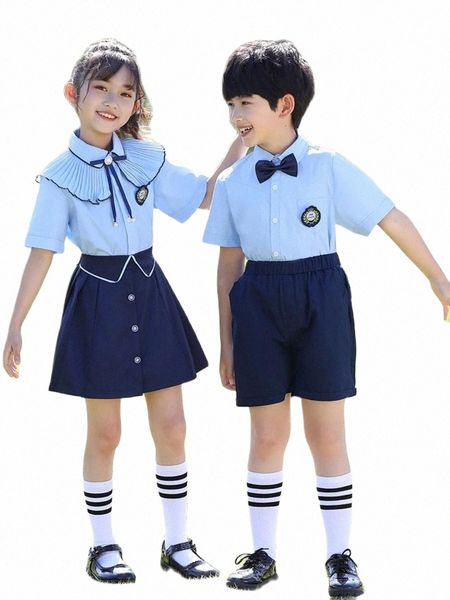 Kinder Jungen Mädchen Britischen Stil Schuluniform Für Kinder Kleidung Sets Teenager Mädchen Student Jungen Sky Blue Chor Kostüme 94Zj #