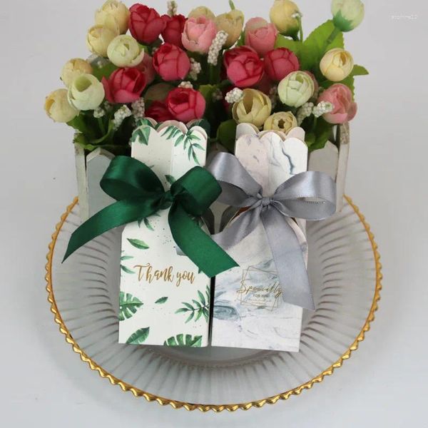 Confezione regalo 50 pezzi Scatole per imballaggio per la restituzione di feste di compleanno, vasi quadrati di carta, per matrimoni