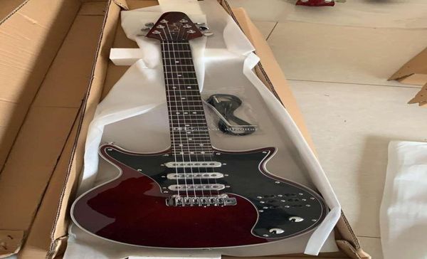 Nach Maß Arrival Guild BM01 Brian May Rote Gitarre Schwarzes Schlagbrett 3 Tonabnehmer Tremolo-Brücke 22 Bünde China Guitars 2563506