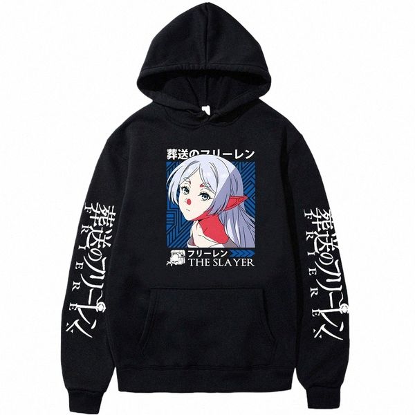 Anime Beyd Journey's End Plus Size Hoodies für Frauen Cute Frieren Print Sweatshirts Harajuku Lg Sleeve Graphic Streetwear D4ql #