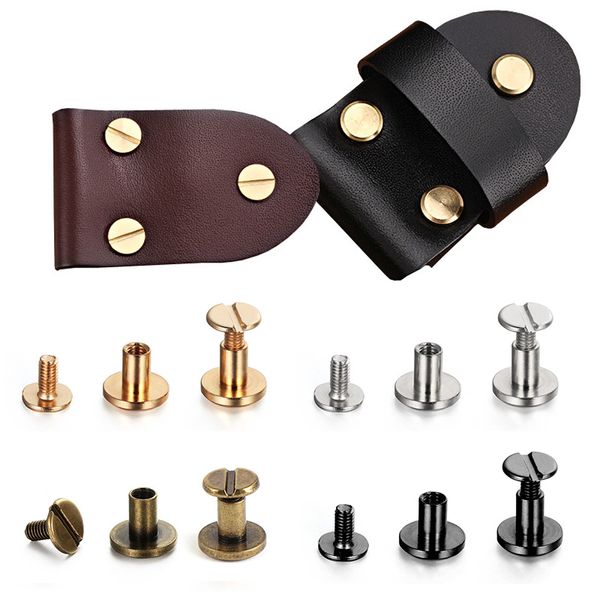 10pcs metal bağlama Chicago vidaları çivi çiviler perçinler kitap fotoğraf albüm masası takvim menüsü deri zanaat kemer cüzdan bağlantı elemanı