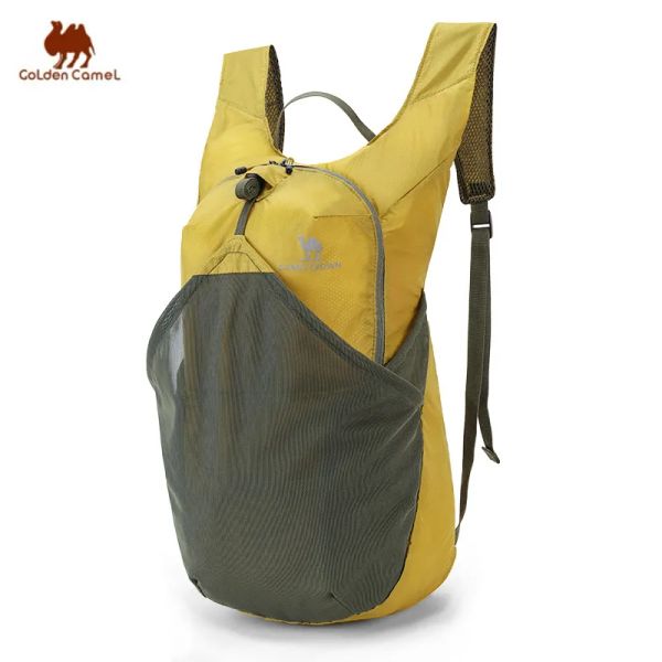 Bolsas de camelo dourado à prova d'água 14L Backpacks Ultralight Outdoor Sports Sports Back Women Backpack Camping Cycling Bag for Men Travel