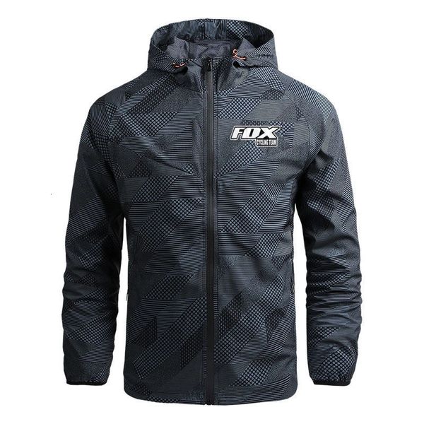 FOX Cycling Team Winddichte Motorradjacke Herren Downhill-Radjacken MTB Atmungsaktive Fahrradbekleidung Mountainbike-Trikot 240318