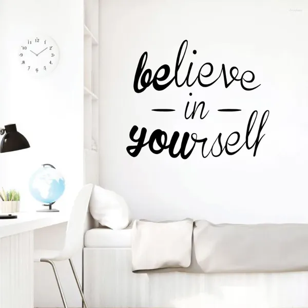 Adesivi murali Cute Believe Art Decal Materiale in PVC per la decorazione delle camerette dei bambini Decorazioni per la casa