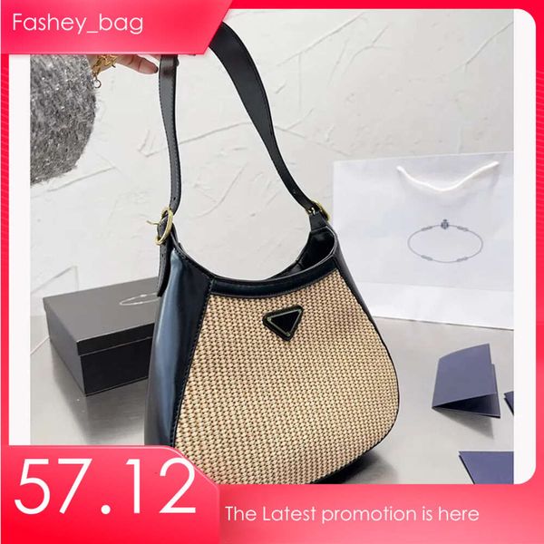 El çantaları omuz tasarımcısı saman dokuma klasik flep hobo çanta plaj çantası tığ işi deri moda markası bayan toptan el çantası çantası üçgen seksi