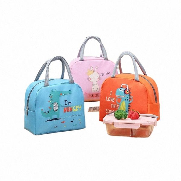 Niedliche Lunchtasche Carto Bento Box Bag Kleine wärmeisolierte Tasche für Kinder Kind Schulsnacks Ctainer Tote Handtasche 42sQ #