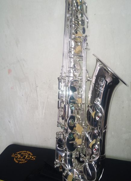 Nova marca 1958 saxofone alto banhado a prata cópia 99 mesmo original prata eb e flat sax com caso palhetas bocais6262932