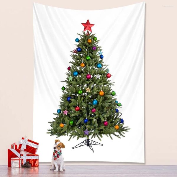 Tapeçarias Bonito Tamanho Grande Árvore de Natal Quarto Decoração de Casa Ano Festa Tapeçaria Parede Boêmia Colchão Decorativo