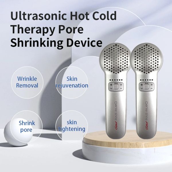 Depilador portátil para terapia ultrassônica, dispositivo para encolhimento de poros, martelo quente e frio, ferramenta de massagem