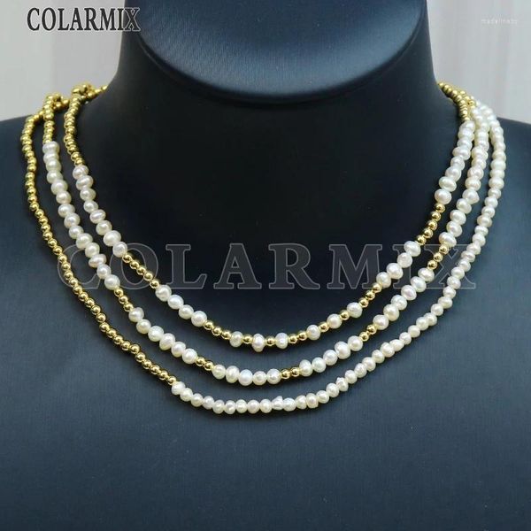 Catene 5 pezzi Collana di perle Pere naturali Gioielli di moda Regalo per la festa della mamma 52533