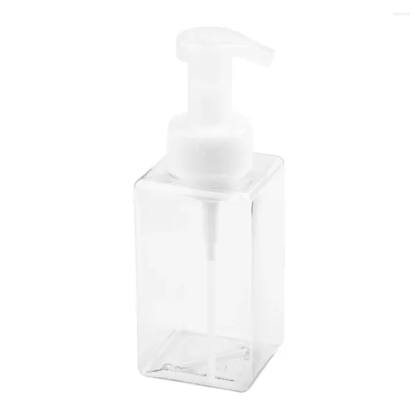 Flüssigseifenspender, Badezimmer-Pumpflasche, 450 ml, schäumende Seifenlauge, Küchenschaum, leer, transparent, wiederverwendbar, für Reisen, nützlich